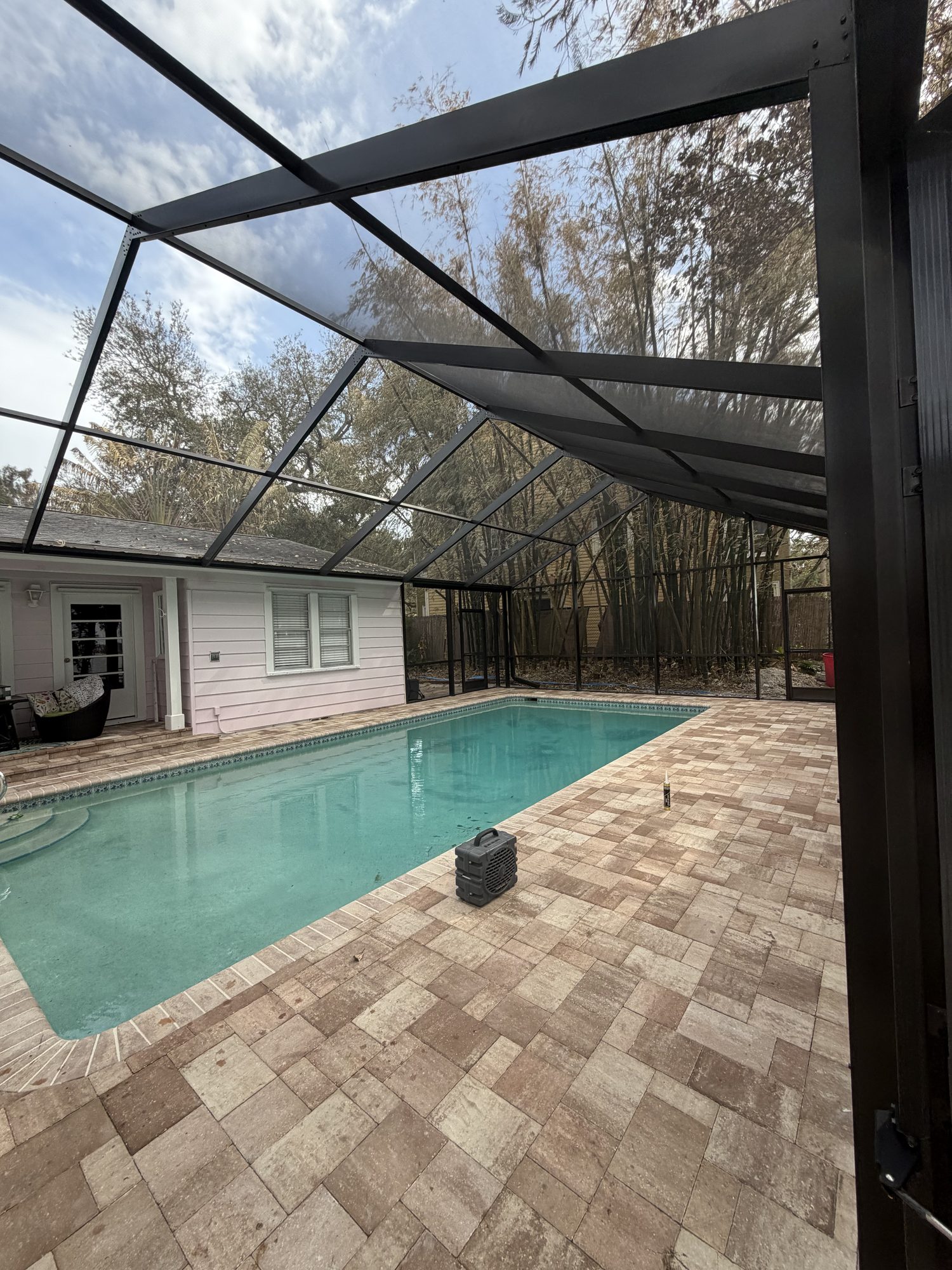 Screened Pool with Paver Deck
